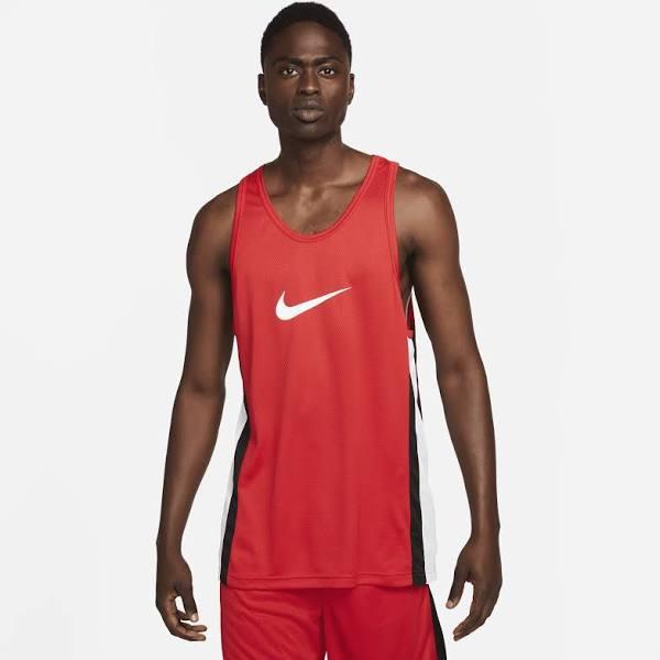Nike Icon Men's Dri-FIT Basketball Jersey - Red - 50% Recycled Polyester