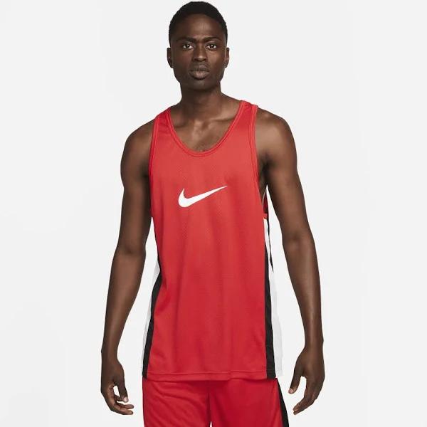 Nike Icon Men's Dri-FIT Basketball Jersey - Red - 50% Recycled Polyester