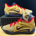 Nike KD15 Olympics Shoes - Size 9.5 - Metallic gold/midnight Navy