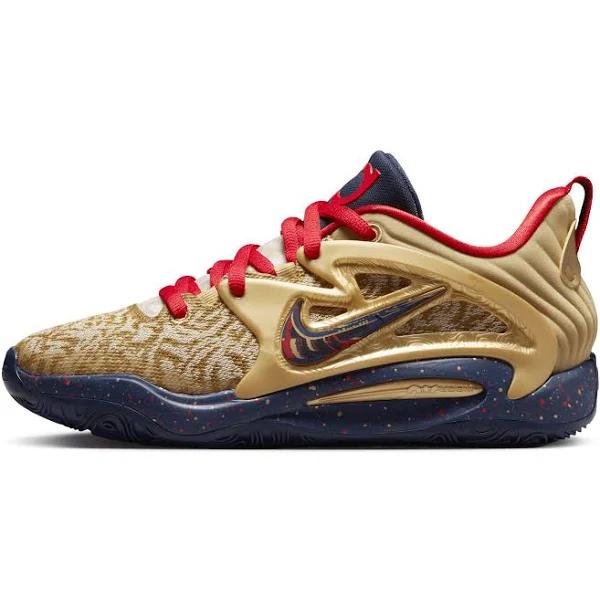 Nike KD15 Olympics Shoes - Size 9.5 - Metallic gold/midnight Navy