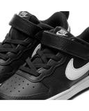 Nike: Kids' Court Borough Low 2 Shoes - Black/White (Size 4C)