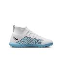 Nike Kids' Mercurial Superfly 9 Club TF Soccer Cleats, Boys', Size 6, White/Blue