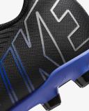 Nike Kids Zoom Mercurial Vapor 15 Club FG/MG Black/Blue, 4