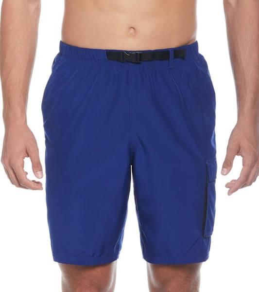 Nike Men's 20" Belted Packable Swim Trunks - Deep Royal Blue XXL - Swimoutlet.com