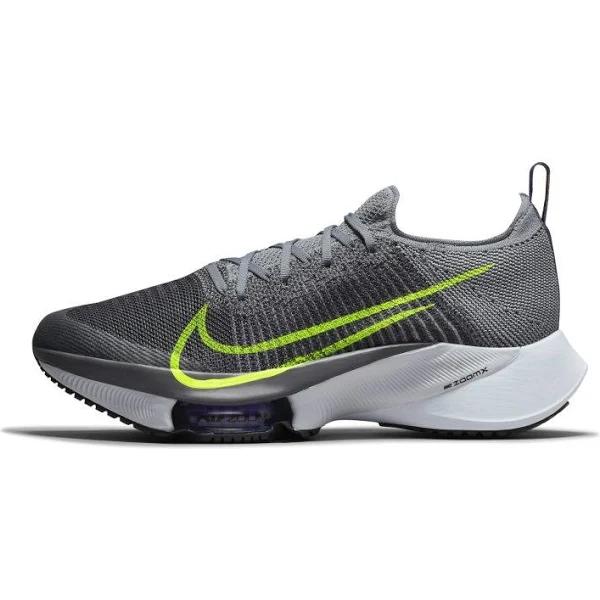 Nike Men's Air Zoom Tempo Next % FK Shoes-Particle Grey/Volt-Dark Grey