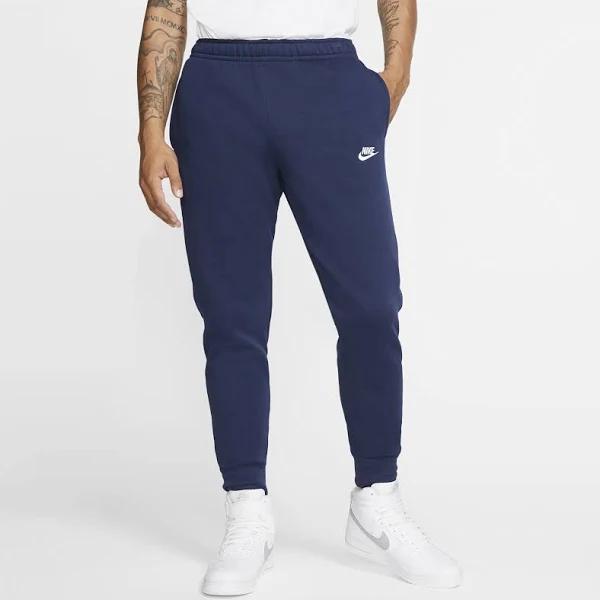 Nike Men's Club Jersey Joggers (Midnight Navy/White) M