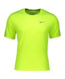 Nike Men's Dri Fit Miler Short Sleeve Top (Volt/Reflective Silver) XXL