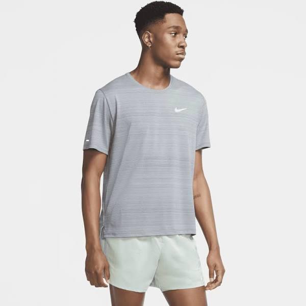 Nike Men's Dri Fit Miler Short Sleeve Top (Volt/Reflective Silver) XXL
