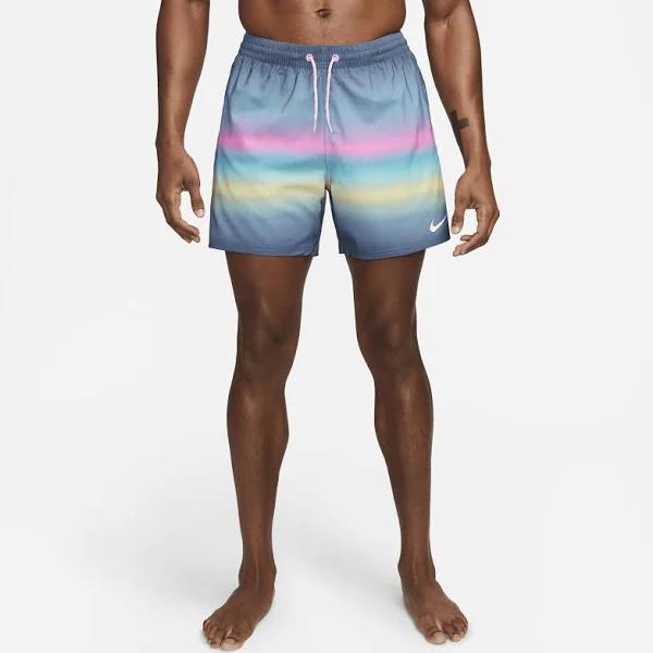 Nike Men's Horizon Stripe Swim Trunks - Blue Lightning XL - Swimoutlet.com