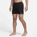 Nike Men's Logo Tape Swim Trunks - Black - Swimoutlet.com