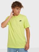 Nike Men's Sportswear Club Tee (Light Lemon Twist/Black, Size XL)