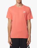 Nike Men's Sportswear Club Tee (Magic Ember/White, Size XL)