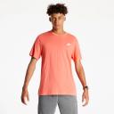 Nike Men's Sportswear Club Tee (Magic Ember/White, Size XL)