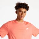 Nike Men's Sportswear Club Tee (Magic Ember/White, Size XL)