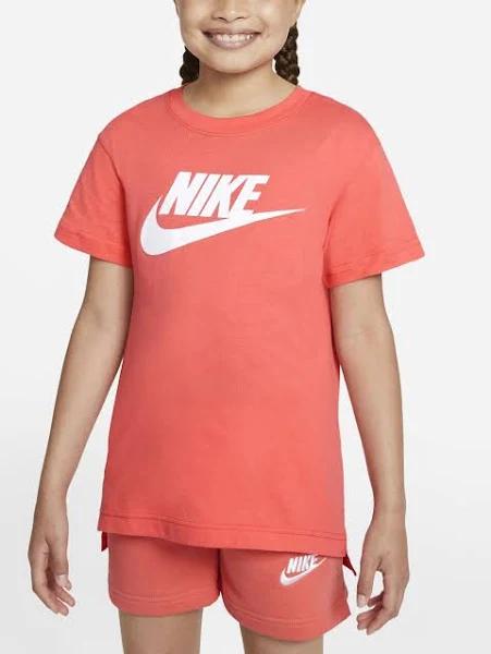 Nike Men's Sportswear Club Tee (Magic Ember/White, Size XL)