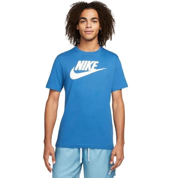 Nike Men's Sportswear Icon Futura Tee (Dark Marina Blue/White) 2XL