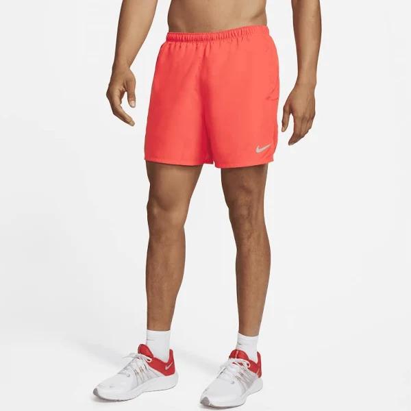 Nike Mens Challenger Dri-FIT Brief-Lined Running Shorts Red L