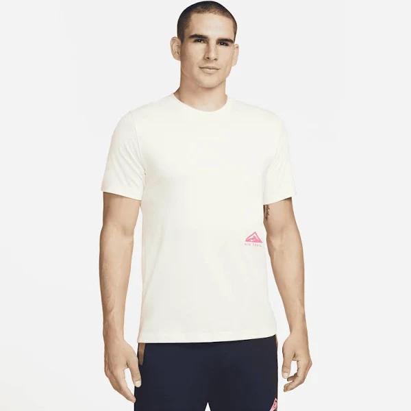 Nike Mens Dri-FIT Trail Running Tee Beige M