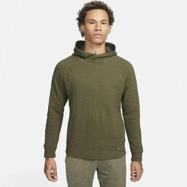 Nike Mens Dri-FIT Yoga Pullover Hoodie Green S