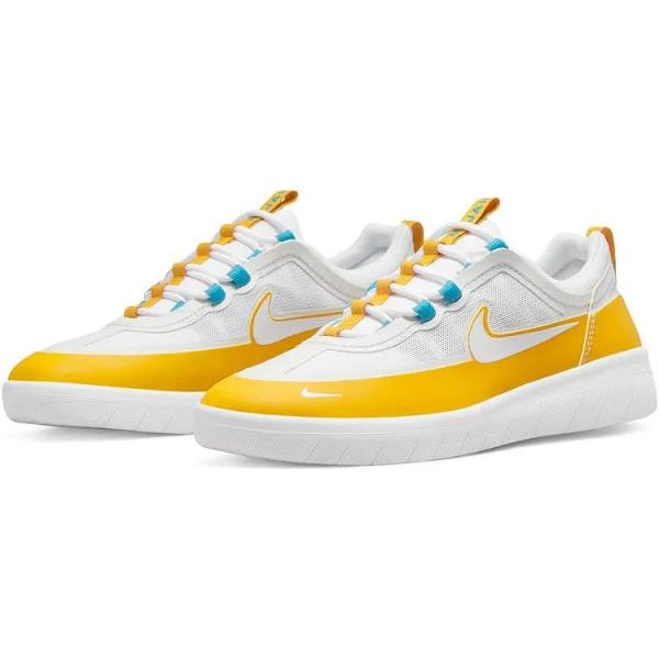 Nike Nyjah Free 2 SB 'Dark Sulfur' Sneakers | White | Men's Size 8