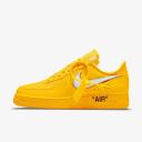 Nike off-white x Air Force 1 Low 'Lemonade' Sneakers | Gold | Men's Size 7