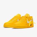 Nike off-white x Air Force 1 Low 'Lemonade' Sneakers | Gold | Men's Size 7