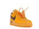 Nike off-white x Air Force 1 Low 'Lemonade' Sneakers | Gold | Men's Size 9.5