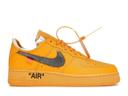 Nike off-white x Air Force 1 Low 'Lemonade' Sneakers | Gold | Men's Size 9.5