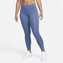 Nike One Women's Mid-Rise 7/8 Mesh-Panelled Leggings - 50% Recycled Polyester - Blue