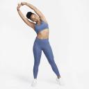 Nike One Women's Mid-Rise 7/8 Mesh-Panelled Leggings - 50% Recycled Polyester - Blue