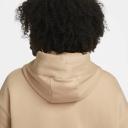 Nike Plus Mini Swoosh Oversized Pullover Hoodie in Hemp Brown