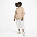 Nike Plus Mini Swoosh Oversized Pullover Hoodie in Hemp Brown