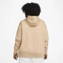 Nike Plus Mini Swoosh Oversized Pullover Hoodie in Hemp Brown