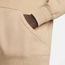 Nike Plus Mini Swoosh Oversized Pullover Hoodie in Hemp Brown