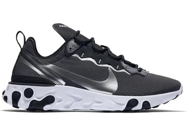 Nike React Element 55 Black Metallic Silver