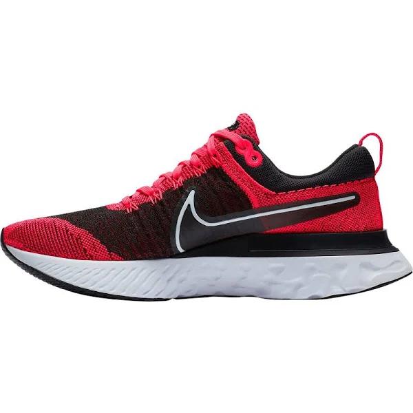 Nike React Infinity Run Flyknit 2 Bright Crimson White Black - Size 9.5 Men