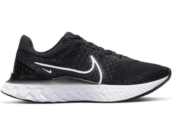 Nike React Infinity Run Flyknit 3 Black White (Women's)