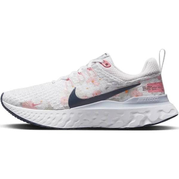 Nike React Infinity Run Flyknit 3 Womens Running Shoes White/Pink US 11