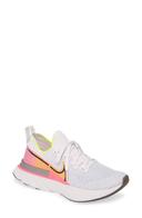 Nike React Infinity Run Flyknit Platinum Tint/Black-Pink Blast US 6