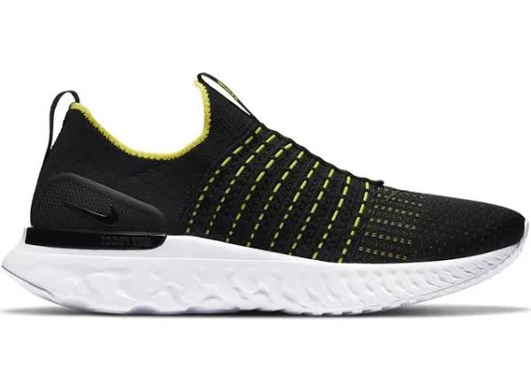 Nike React Phantom Run Flyknit 2 Black Sonic Yellow