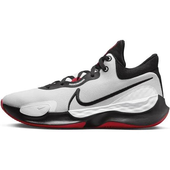 Nike Renew Elevate 3 Basketball Shoes, Men's, White/Black/Red