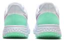 Nike Revolution White/Green Women's Running Shoes, Size: 5