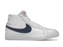Nike SB Blazer Mid White/Navy/Safety Orange 11