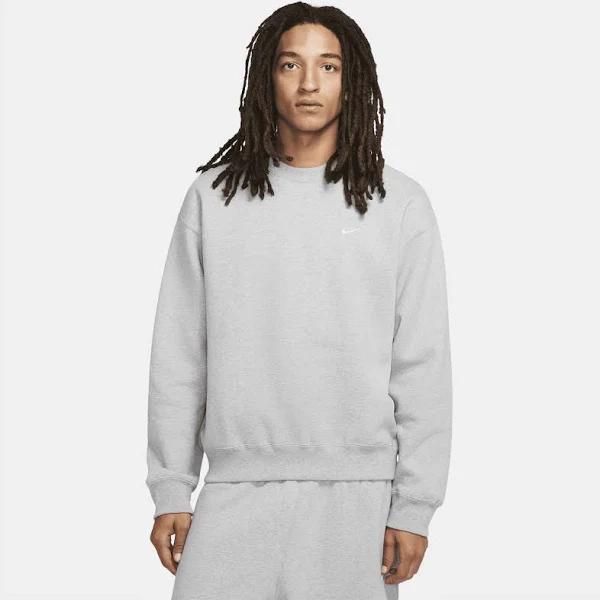 Nike Solo Swoosh Men's Fleece Crew - Grey