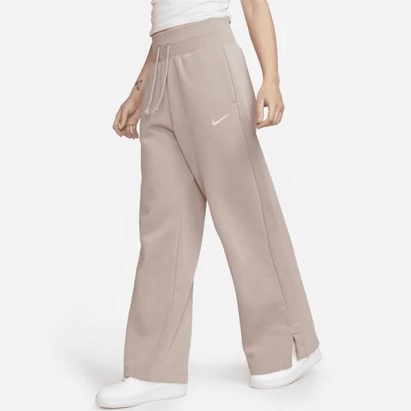 Nike Sportswear Phoenix Fleece Women's High-Waisted Wide-Leg Tracksuit Bottoms - Brown