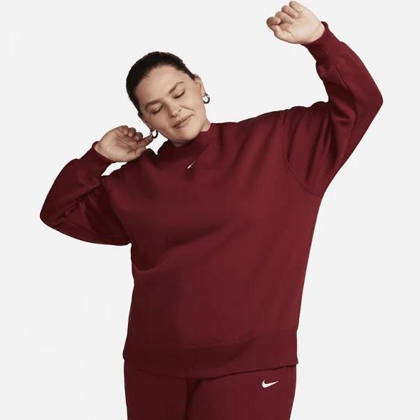 Nike Sportswear Phoenix Fleece Women's Oversized Crew-Neck Sweatshirt - Red