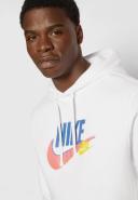 Nike Sportswear Standard Issue Men's Fleece Pullover Hoodie - White