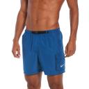 Nike Swim 5 Volley Belted Packable Swimming Shorts Blue M Man
