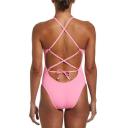 Nike Swim Hydrastrong Lace Up Tie Back Womens Swimsuit - Polarized Pink