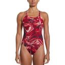 Nike Swim Racerback One Piece Swimsuit Red White Women - 30